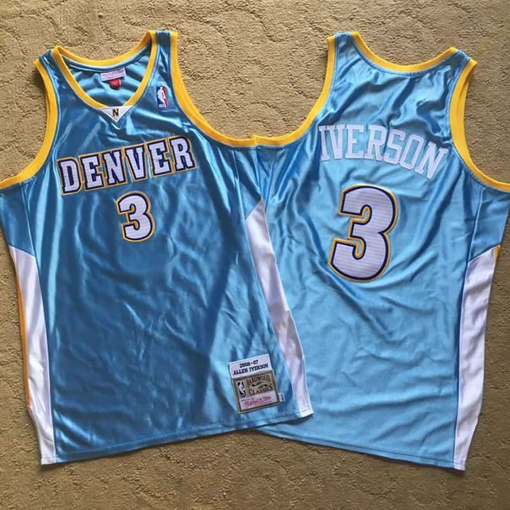 Nuggets 3 Allen Iverson Light Blue 2006 07 Hardwood Classics Swingman Jersey Mixiu,We sell and wholesale Nuggets 3 Allen Iverson Light Blue 2006 07 Hardwood Classics Swingman Jersey Mixiu on line form chian!